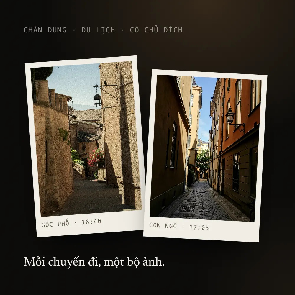 Hai tấm ảnh in từ một chuyến đi