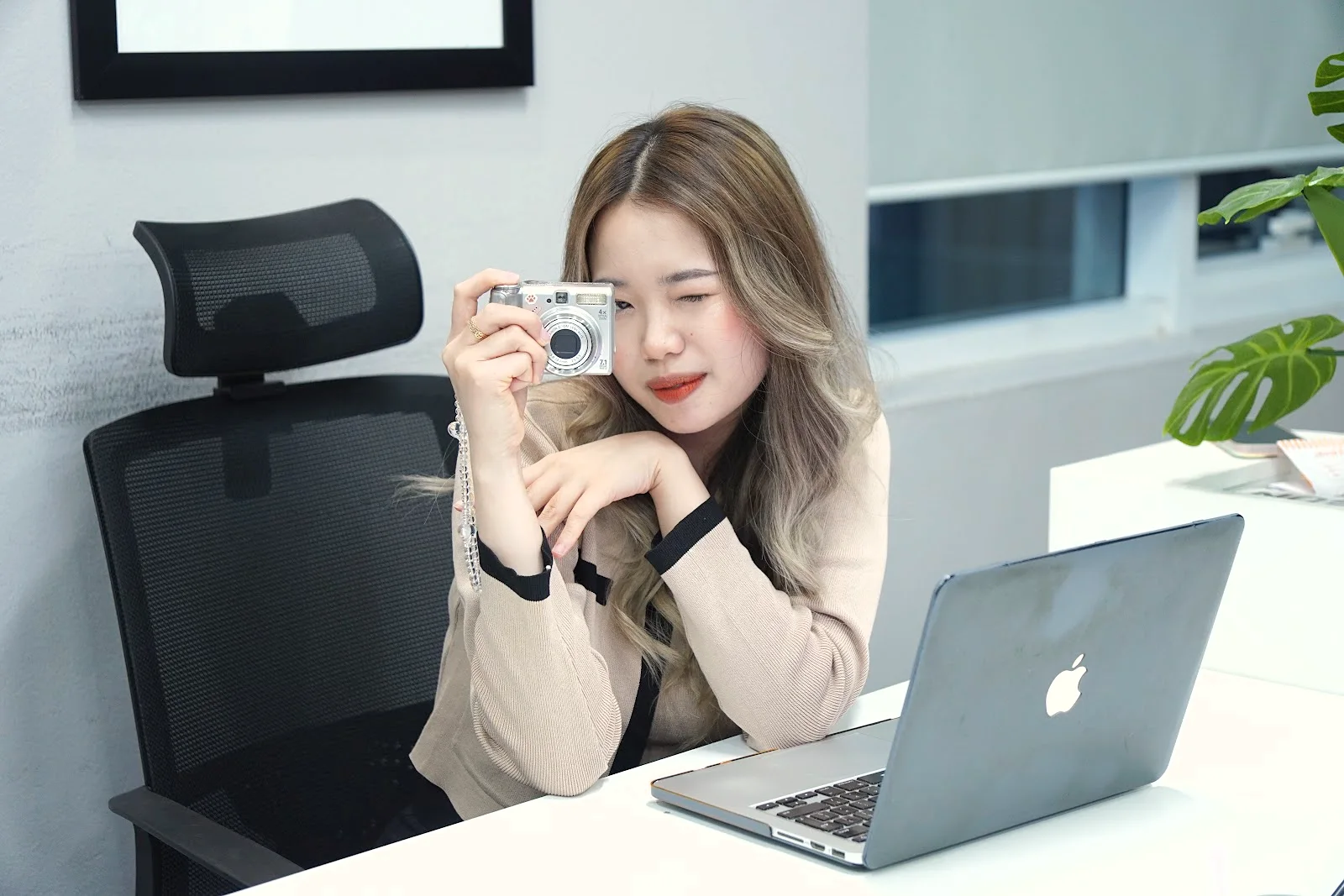 Học viên ColorME với laptop