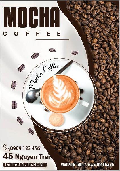 Poster quảng cáo cho tiệmm caffe Mocha