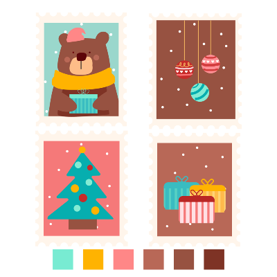 Merry Xmas Stamps
