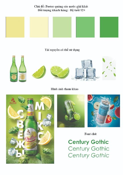Moodboard poster advertising