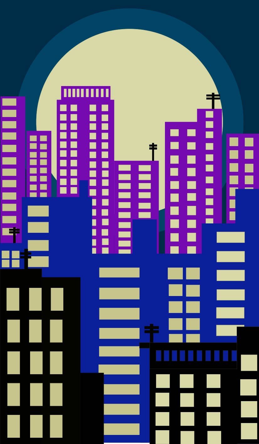 Flat cityscape