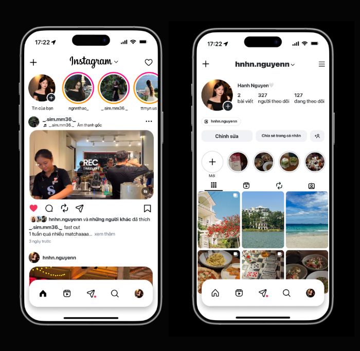 BTVN 1: Redesign Instagram's Newsfeed and Profile