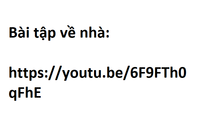 Bài tập về nhà 