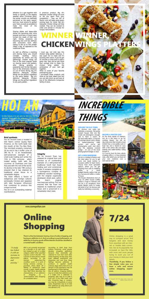 a magazine Layout.