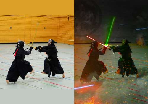 Baitap chỉnh sửa ảnh: Lightsaber fight