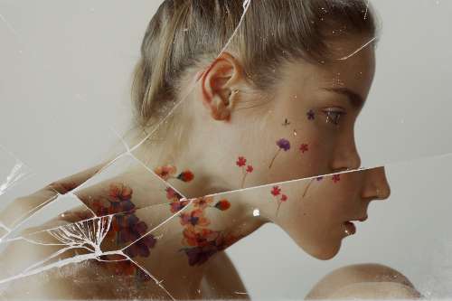 Broken glass effect