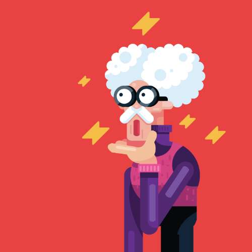 Redraw Mark Rise flat Design character