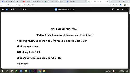 Kịch bản cuối môn
