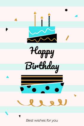 BIRTHDAY CARD 10x15 cm