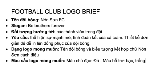 Logo Brief & materials