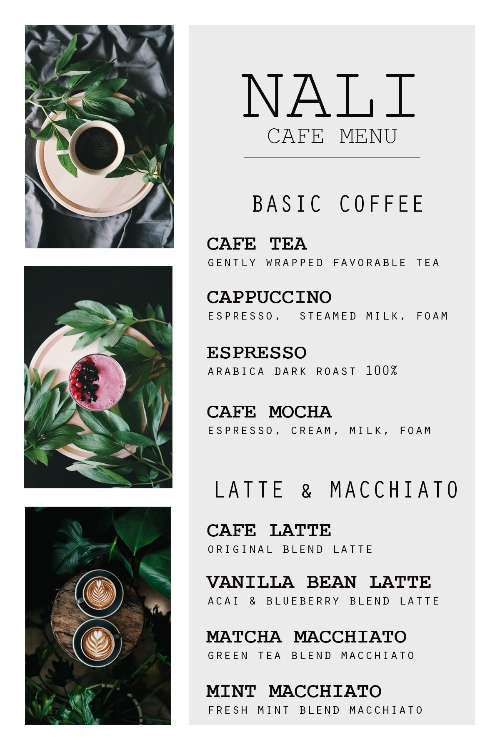 Menu + Template