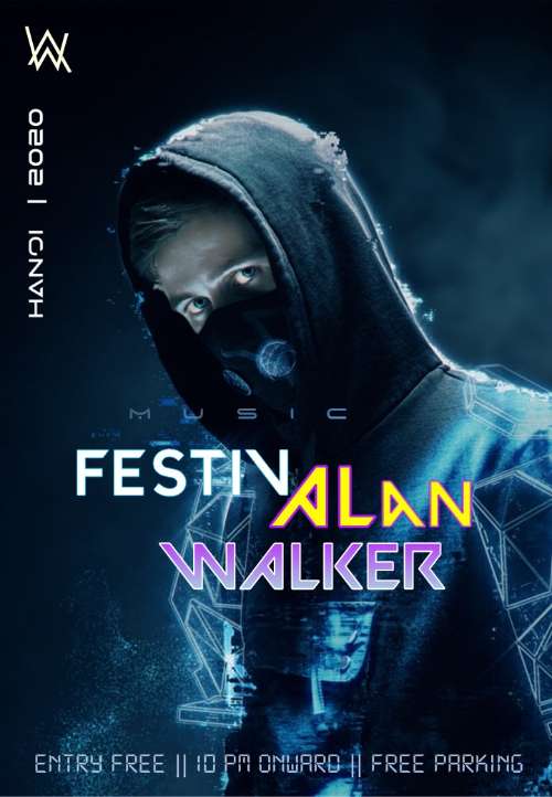 Poster < music festival > by Powerpoint