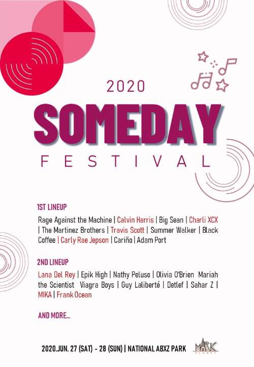 SOMEDAY FESTIVAL LINEUP LIST