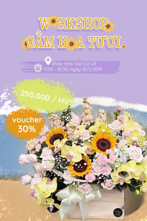 Workshop cắm hoa tươi