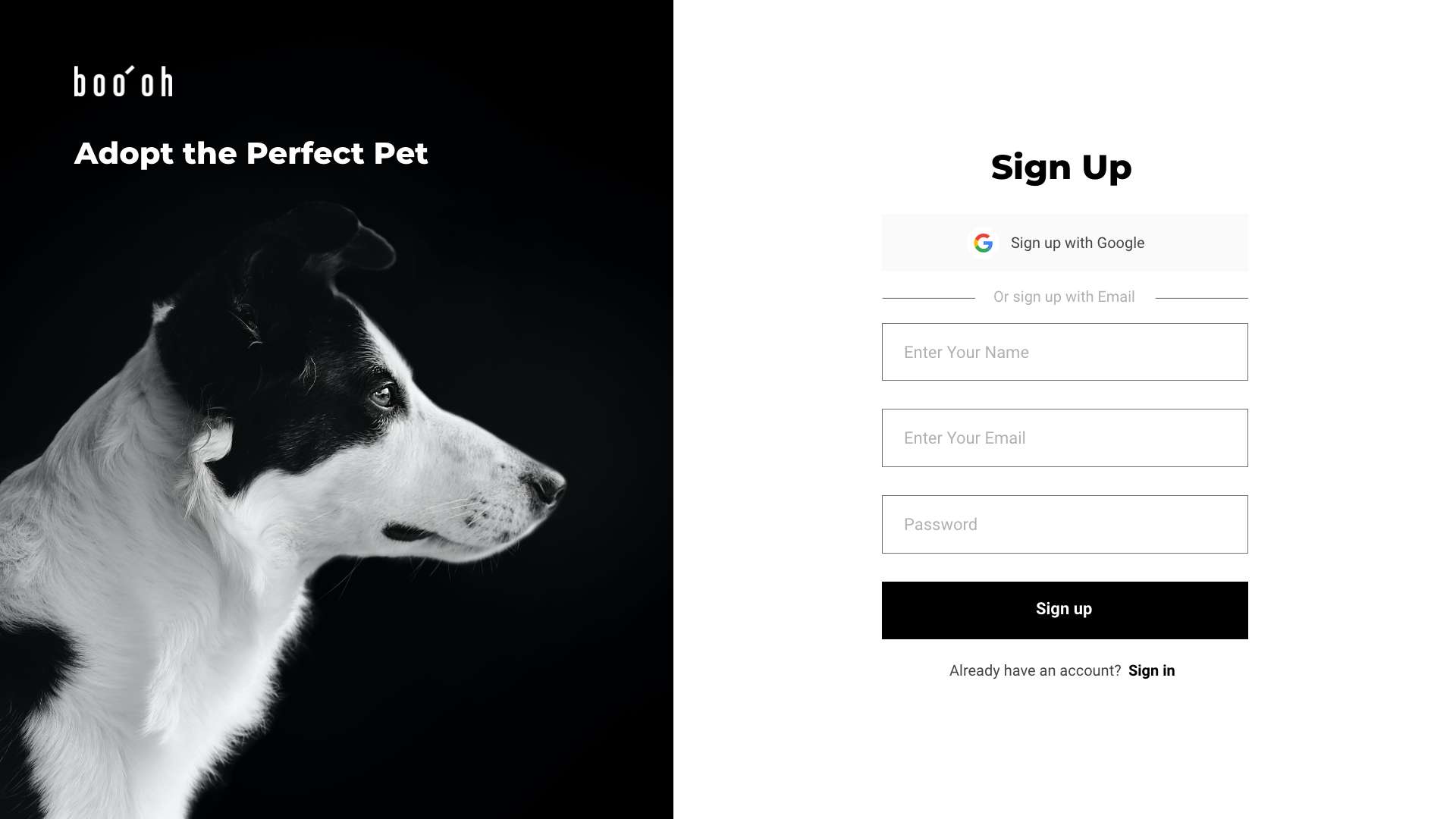 Sign Up/Sign In