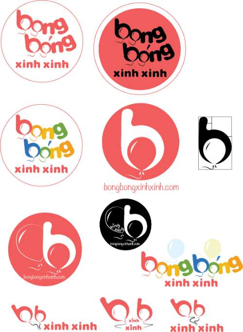 Logo bong bóng trang trí sinh nhật