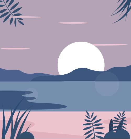 Nhân - landscape illustration