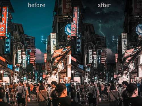 before after