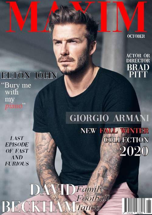 Magazine cover - Maxim Beckham