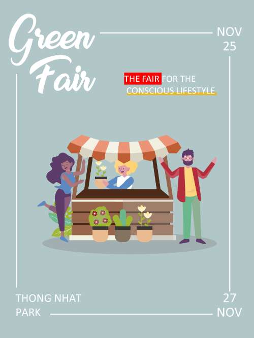 Poster về hội chợ xanh 