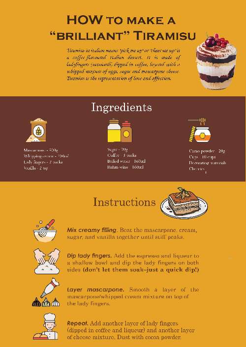 InfoGraphic - How to make a "brilliant" Tiramisu