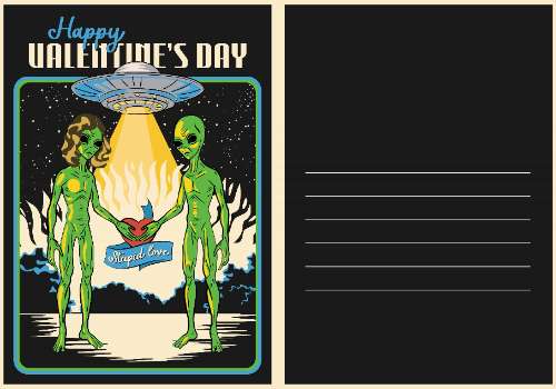 Valentine's day postcard