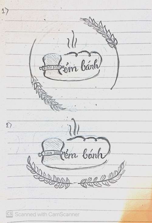 sketch Logo Hẻm Bánh