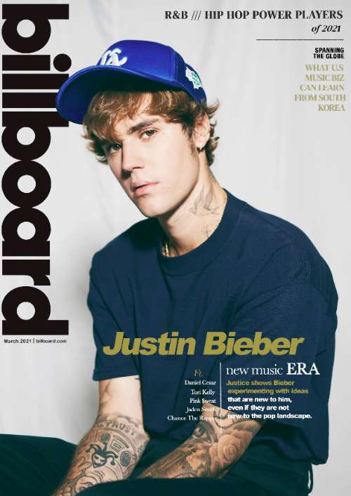 Justin Bieber on Billboard magazine cover