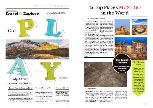 Travel newspaper