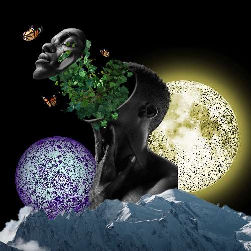 Man, flowers and planet?