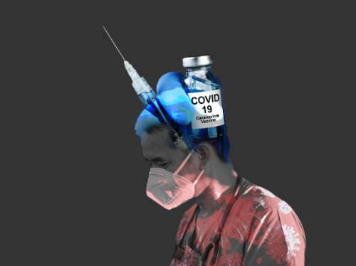 COLLAGE ART - COVID WILL LOSE