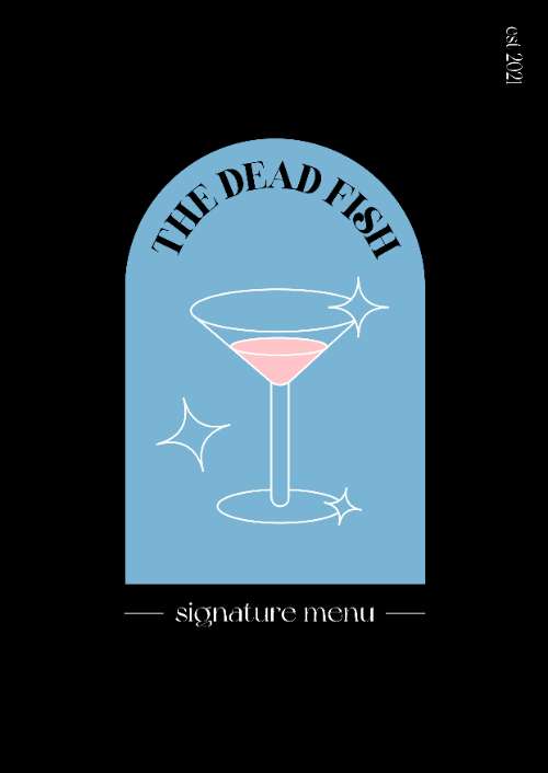 Menu cocktail bar