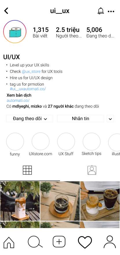 redesign instagram