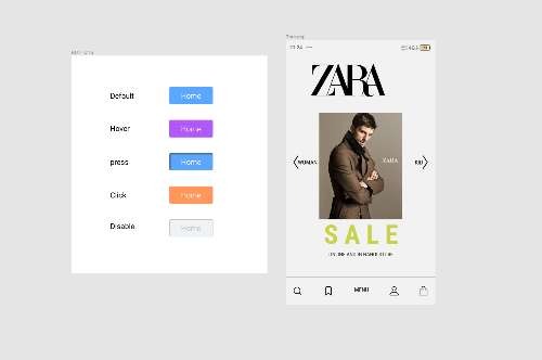 Buttons and ZARA