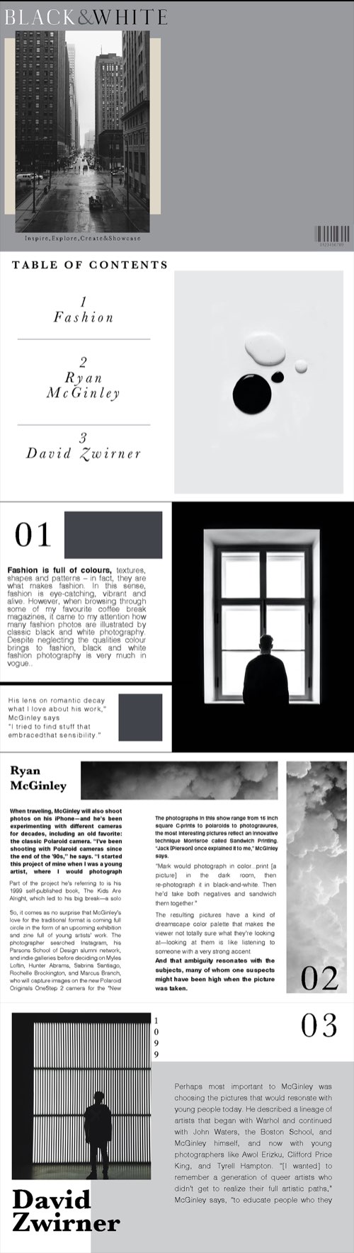 Layout desigh B&W