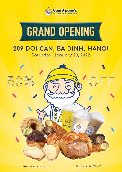 Beard Papa's Grand Opening
