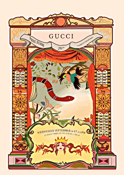 Thiệp mời đi dự show ra mắt bộ sưu tập Xuân Hè 2017 của Gucci