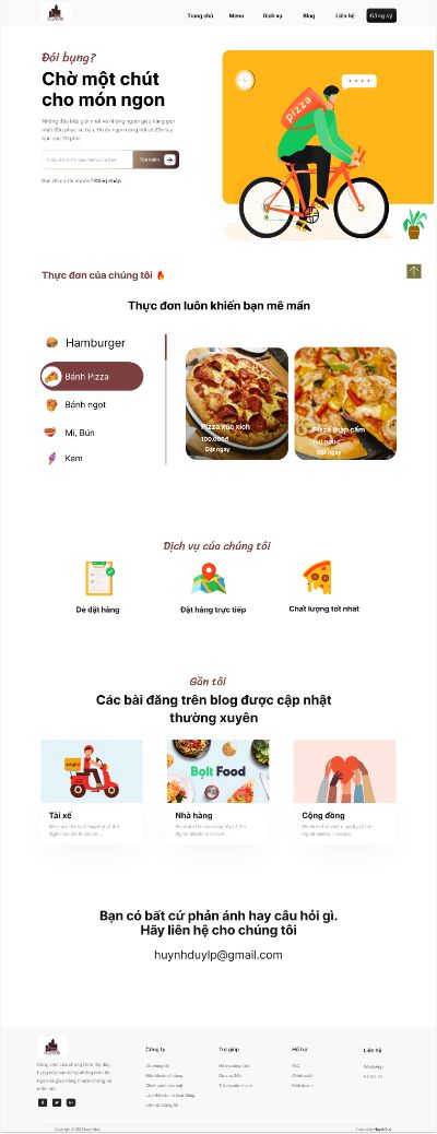 Landing Page Food Delivery