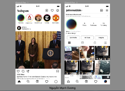 BTVN Buổi 01: Redesign Newsfeed & Profile Instagram