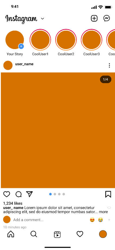 Phan Nguyen Hong Phuc - Instagram mockup: Profile & Newsfeed