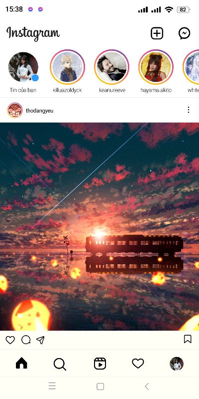 Giao diện Instagram