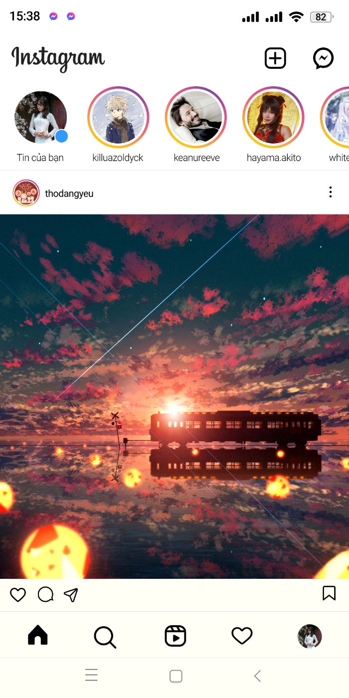 Giao diện Instagram