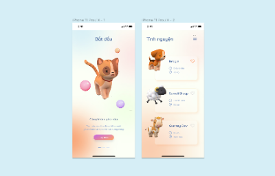 Thiết kế Card cho App thú cưng