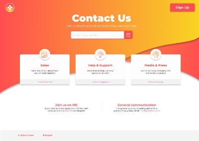 UI - Contact us Page