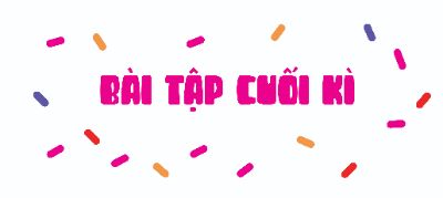 BÀI TẬP CUỐI KÌ