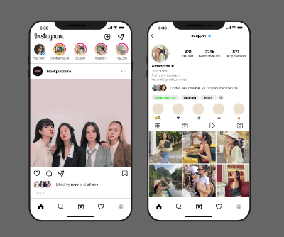 Redesign Newsfeed and Profile of Instagram
