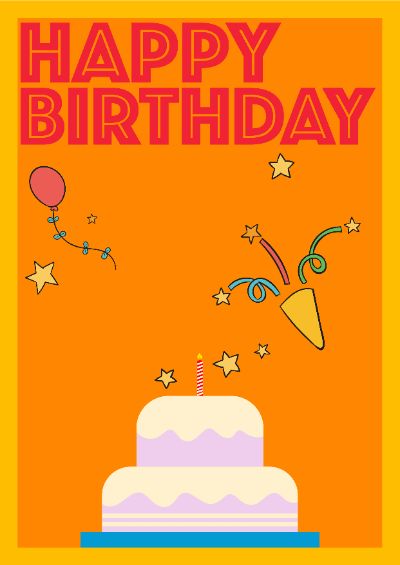 HAPPY BIRTHDAY, Bài tập vẽ thiệp