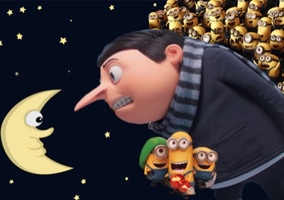 Gru and Minions threaten The Moon