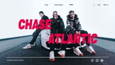 Trang web của nhóm nhạc Chase Atlantic